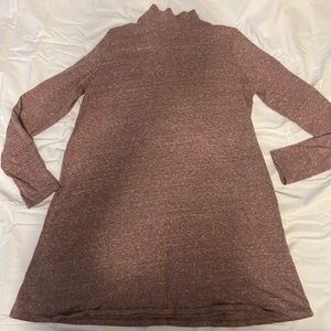 Long Sleeve Heathered Dress